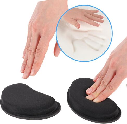 2 Pcs Ergonomic Wrist Rests, Anti-Skid Wrist Pad for Mouse, Mouse Wrist Support Pain Relief, Memory Foam Mouse Wrist Pad for Computer, Laptop, Office, Home, School(Black, Grey) in Saudi Arabia