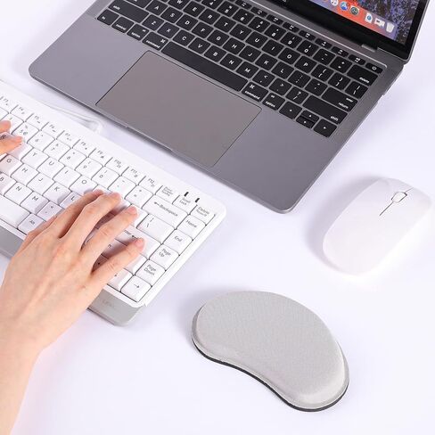 2 Pcs Ergonomic Wrist Rests, Anti-Skid Wrist Pad for Mouse, Mouse Wrist Support Pain Relief, Memory Foam Mouse Wrist Pad for Computer, Laptop, Office, Home, School(Black, Grey) in Saudi Arabia