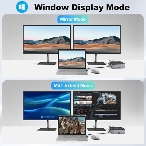 Docking Station for Laptop,9 in 1 USB C Hub Multiport Adapter with HDMI/RJ45/VGA/2 USB-A 3.0/100W PD/SD/TF/3.5mm Audio Ports,Laptop Docking Station Hub Compatible for HP,Dell,Surface,etc in Kuwait