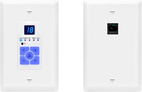 مجموعة مكبر الصوت ومكبر الصوت المنزلي Monoprice 4-Zone Home مع جهاز استقبال بلوتوث، وجهاز استقبال IR مدمج وجهاز تحكم عن بعد بالأشعة تحت الحمراء، وRCA، ومدخل مساعد، ومدخل TOSLINK in Saudi Arabia