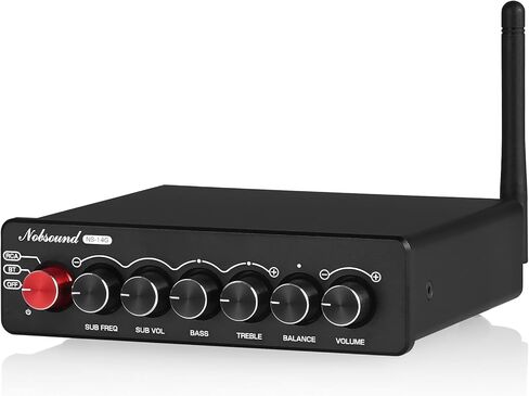 Nobsound NS-14G 2.1 قناة بلوتوث Amp Mini Hi-Fi Amplifier مع مخرج مضخم صوت (نشط وسلبي) والتحكم في النغمة للصوت المكتبي للمسرح المنزلي 50 واط * 2 + 100 واط in Kuwait