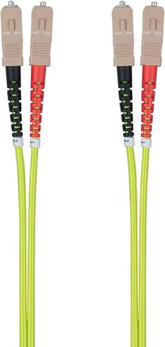 Monoprice 131218 Fiber Optic Cable - 1m - Purple| LC to LC, OM4, 50/125 Type, Multi Mode Duplex - Entegrade Series in Saudi Arabia