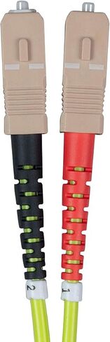 Monoprice 131218 Fiber Optic Cable - 1m - Purple| LC to LC, OM4, 50/125 Type, Multi Mode Duplex - Entegrade Series in Saudi Arabia