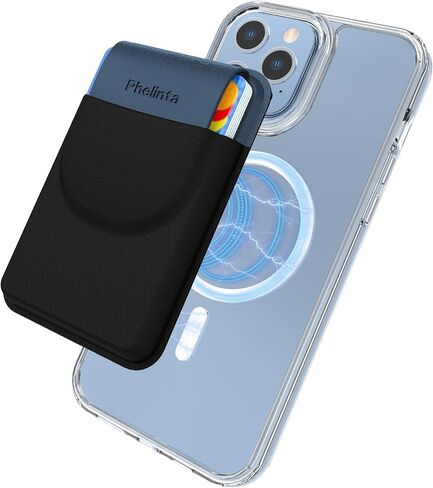 Magnetic Wallet for iPhone 14 13 12 Series, for Mag-Safe Wallet Card Holder Compatible with iPhone 14 Pro Max/14 Plus/14/13 Pro Max/13/12 Pro Max/12, Stretchy Fabric Magnetic Card Holder with Flap in Saudi Arabia