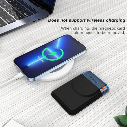 Magnetic Wallet for iPhone 14 13 12 Series, for Mag-Safe Wallet Card Holder Compatible with iPhone 14 Pro Max/14 Plus/14/13 Pro Max/13/12 Pro Max/12, Stretchy Fabric Magnetic Card Holder with Flap in Saudi Arabia