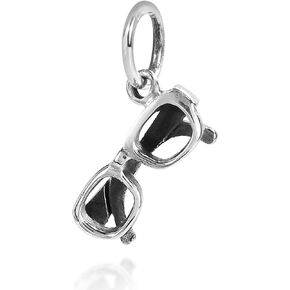 AeraVida Cool Glasses Summer Bookworm Accessory 925 Sterling Silver Pendant | Beach Outfit | 6mmx20mm