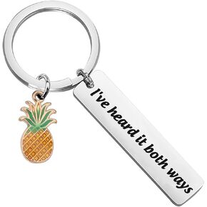FAADBUK TV Show inspired keychain I‘ve Heard It Both Ways TV Show Quote Pineapple Lover Gift
