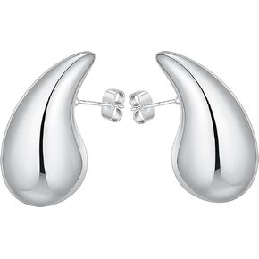 Rnivida Chunky Gold Hoop Earrings Gold Plated Titanium hoop Earrings for Women Trendy
