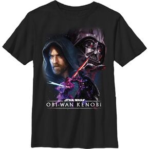 STAR WARS Kids OBI Wan Big Face Off Boys Short Sleeve Tee Shirt