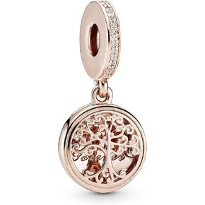 Pandora Jewelry Family Roots Cubic Zirconia Charm in Rose in Saudi Arabia