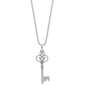 Boma Jewelry Sterling Silver Victorian Key Necklace, 18 inches