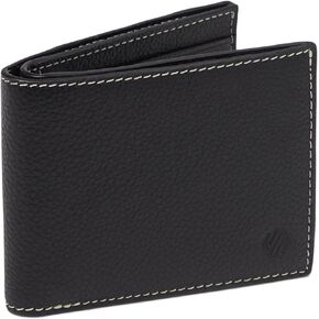 Johnston & Murphy Men's Kingston Billfold Wallet, Black Pebbled, One Size