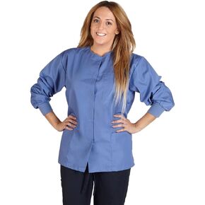 M&M SCRUBS Women's Scrub Jacket Medical Scrub Jacket XL Ceil Blue