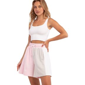 adidas Color Block Shorts Pink