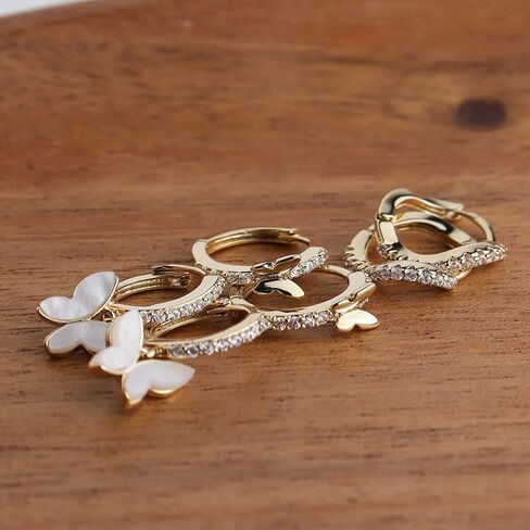 Sonateomber 3 Pairs Small Hoop Earrings for women Multiple, Cute Gold Tiny Cubic Zirconia Diamond Huggie Cartilage Sterling Silver Ears Hypoallergenic Piercing Earrings Jewelry Gift in Saudi Arabia