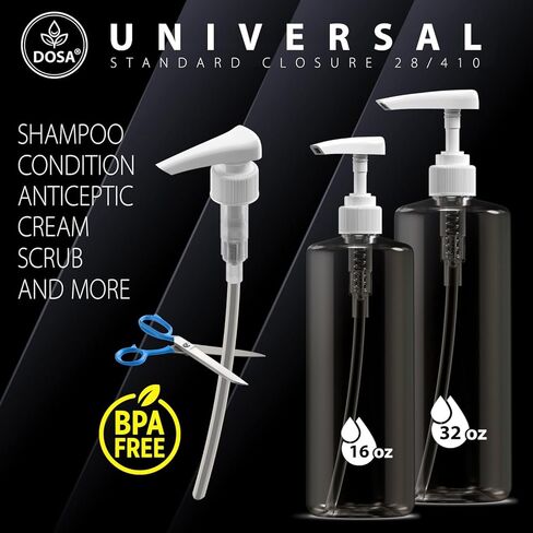 DOSA Pumps for Shampoo and Conditioner Bottles, Suitable for Salon Liter Bottles, 1-Inch Bottle Necks, 33.8 oz, 1 Liter Replacement Pump for Shampoo Bottle in Kuwait