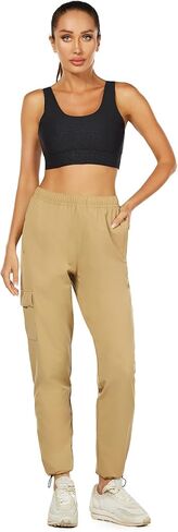 سراويل ADOREISM النسائية للمشي لمسافات طويلة سريعة الجفاف ومقاومة للماء وخفيفة الوزن للنساء مع جيوب متعددة in Kuwait