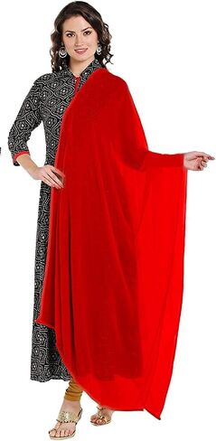 Petrichor Womens Chiffon Solid Plain Dupatta Scarf | Length: 2.1 meter | Width : 30 inches in Saudi Arabia