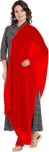 Petrichor Womens Chiffon Solid Plain Dupatta Scarf | Length: 2.1 meter | Width : 30 inches in Saudi Arabia