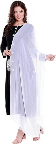 Petrichor Womens Chiffon Solid Plain Dupatta Scarf | Length: 2.1 meter | Width : 30 inches in Saudi Arabia