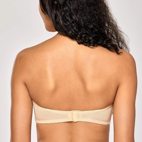 DOBREVA Women's Strapless Push Up Bra Plus Size Padded Underwire Multiway Bandeau in Kuwait