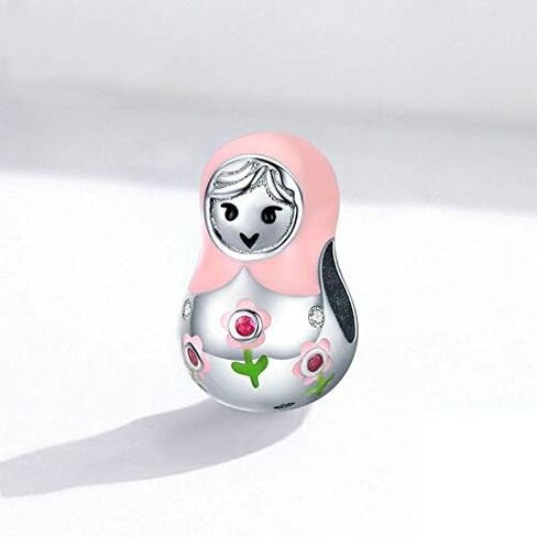 Russian Doll Charm 925 Sterling Silver Beads fit for DIY Charm Bracelet & Necklace in Saudi Arabia