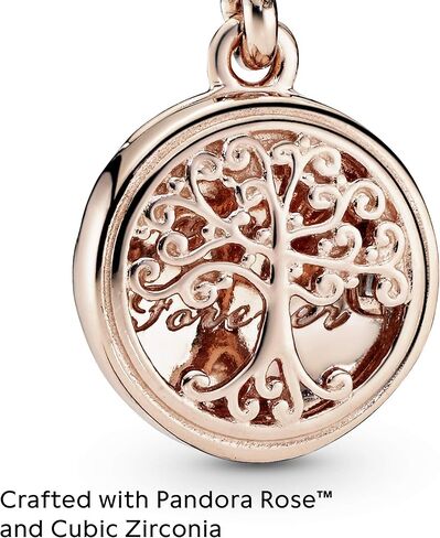 Pandora Jewelry Family Roots Cubic Zirconia Charm in Rose in Saudi Arabia