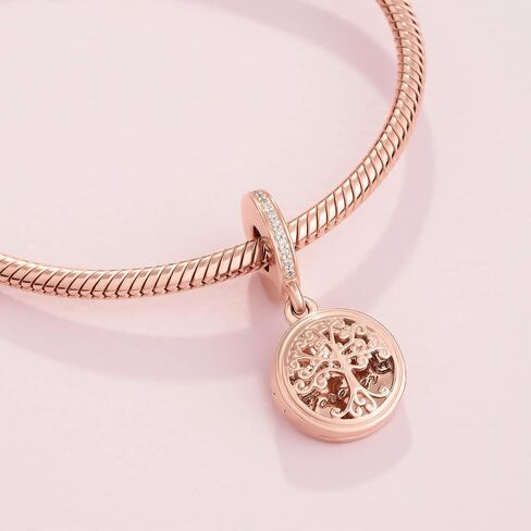 Pandora Jewelry Family Roots Cubic Zirconia Charm in Rose in Saudi Arabia