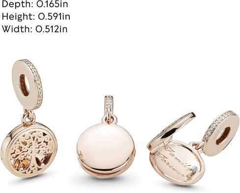 Pandora Jewelry Family Roots Cubic Zirconia Charm in Rose in Saudi Arabia