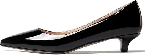 MODENCOCO Women's Pointed Toe Slip On Solid Patent Kitten Low Heel Pumps Shoes 1.5 Inch in Saudi Arabia