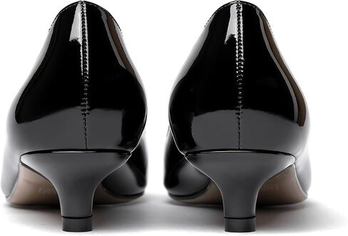 MODENCOCO Women's Pointed Toe Slip On Solid Patent Kitten Low Heel Pumps Shoes 1.5 Inch in Saudi Arabia