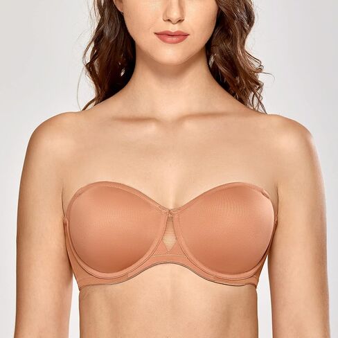 DELIMIRA Women's Underwire Non Padded Seamless Strapless Bra Plus Size in Saudi Arabia