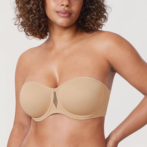 DELIMIRA Women's Underwire Non Padded Seamless Strapless Bra Plus Size in Saudi Arabia