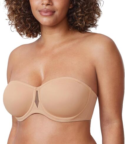 DELIMIRA Women's Underwire Non Padded Seamless Strapless Bra Plus Size in Saudi Arabia