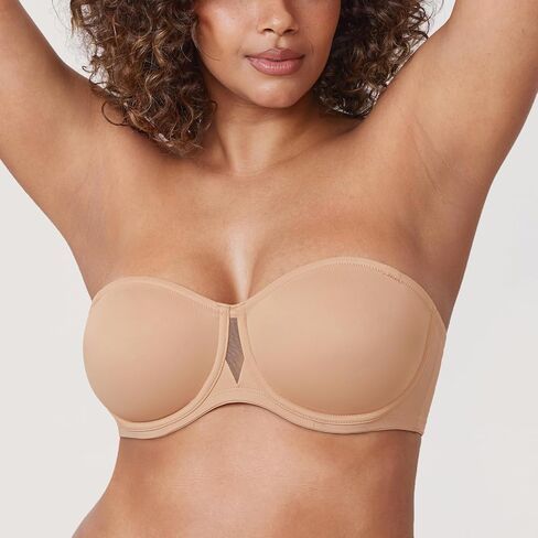 DELIMIRA Women's Underwire Non Padded Seamless Strapless Bra Plus Size in Saudi Arabia