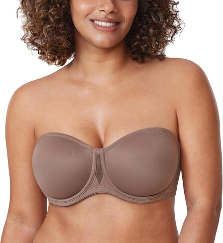 DELIMIRA Women's Underwire Non Padded Seamless Strapless Bra Plus Size in Saudi Arabia