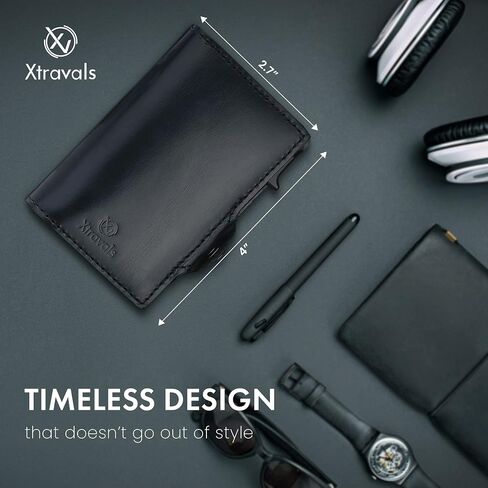 RFID Blocking Genuine Minimalist Leather Airtags Wallets for men With Zipper pocket with 10 Slot Credit Cards in Saudi Arabia