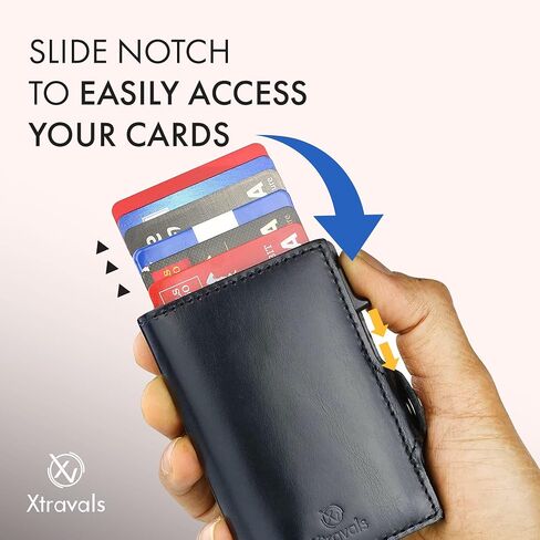 RFID Blocking Genuine Minimalist Leather Airtags Wallets for men With Zipper pocket with 10 Slot Credit Cards in Saudi Arabia