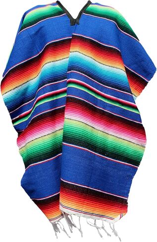 Authentic Mexican Ponchos Sarapes Mexicanos Adult Size (Multiple Colors Available) in Saudi Arabia