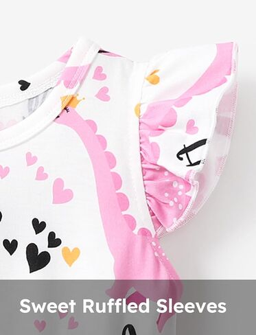 PATPAT Toddler & Baby Girl Dresses: Unicorn Print, Ruffle Sleeve, Dinosaur Skirt for Kids,18-24 Months to 5-6 Years in Saudi Arabia