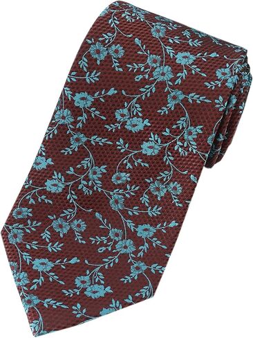 Extra Long Fashion Tie Classic Floral Men's Woven Jacquard Handmade Necktie in Saudi Arabia