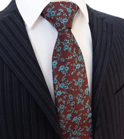 Extra Long Fashion Tie Classic Floral Men's Woven Jacquard Handmade Necktie in Saudi Arabia