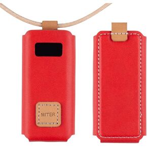 حافظة ميتري لهاتف FiiO BTR5 2021، غطاء من جلد البولي يوريثان الاصطناعي الإيطالي مصنوع يدويًا مع حبل قلادة لـ BTR5 (كحلي) in Kuwait