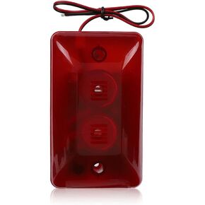 12V 15W Wired Strobe Siren, Alarm System,Sound Alarm Strobe Flashing Red Light 120dB for Home Security