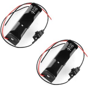 18650 Battery Storage Case 2PCS Single 18650 Battery Holders Boxs with Extend Button and Wire Leads for Arduino Project DIY Electronic Circuit