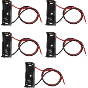 Create idea 5Pcs 12V A23L 23A Plastic Spring Clip Battery Holder Case with Wire Leads Suitable for 1 x Battery A23 8LR932 MN21 V23GA LR23