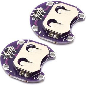 SDTC Tech 2 PCS Coin Cell Battery Holder Module with ON/OFF Switch CR2032 Button Battery Mounting Board
