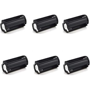 6PCS 3 x 1.5V AAA Battery Case Holder Cylindrical Holders Series Connector Storage Case Black for Flashlight Torch