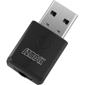 SZMDLX USB Bluetooth 5.0 transmitter receiver 4 in 1, portable wireless audio transmitter/receiver, adapter, ideal wireless audio auxiliary adapter for various purposes, plug and play