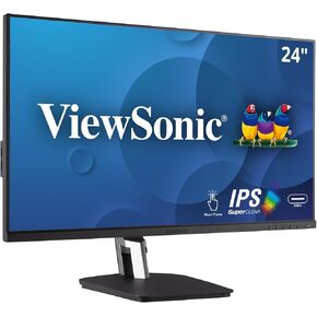 ViewSonic TD2455 24 Inch 1080p IPS 10-Point Multi Touch Screen Monitor with Advanced Dual-Hinge Ergonomics USB C HDMI and DisplayPort Out